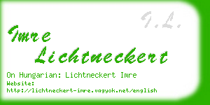 imre lichtneckert business card